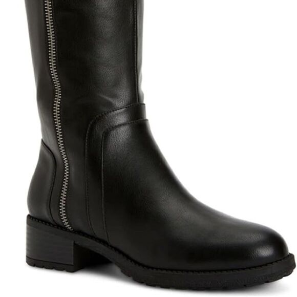 Style & Co size 7 black faux leather boots - Picture 1 of 5